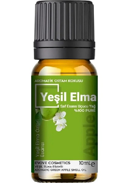 Yeşil Elma Green Apple Esansiyel Yağ Doğal Oda Kokusu 1 Adet 10 ml Aromatik Buhurdanlık Yağı Kokusu Difüzör Aromaterapi Yağ Koku Özü