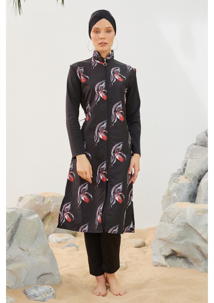 Tam Kapalı Tesettür Mayo Deniz Mayosu TD223-040