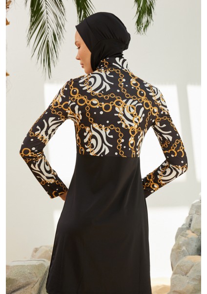 Likralı Tam Kapalı Tesettür Mayo Deniz Mayosu T2123-24 fırsatları