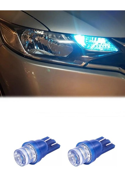 T10 Park LED Park Ampulü Mavi Işık Plaka Ampul 1 LED
