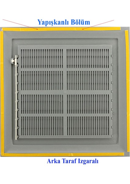 Menfez Banyo Wc Tuvalet Havalandırma Plastik Panjur Gri 35X45 cm
