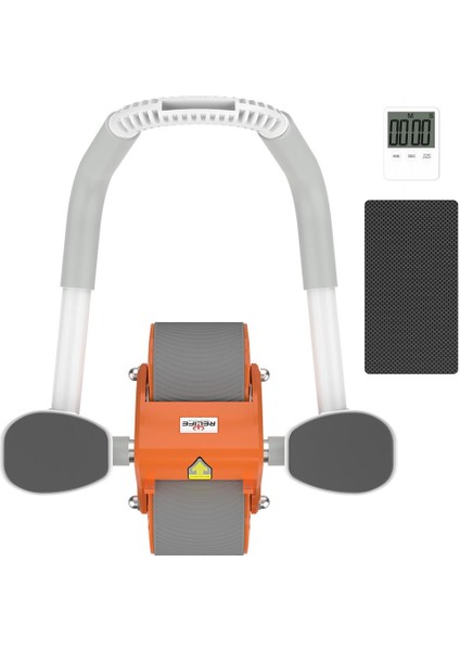 Relife Ab-06 Ab Roller Dirsek Destekli Karın Çalıştırıcı, Otomatik Geri Tepme Özellikli, Diz Matlı Karın Kası Çalıştırıcı, Erkekler ve Kadınlar Için, Karın Kası Antrenmanı, Çift Tekerlekli