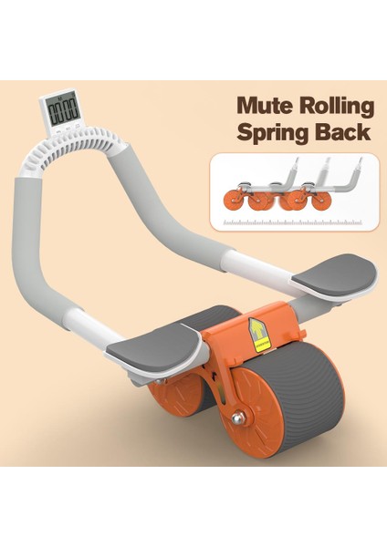 Relife Ab-06 Ab Roller Dirsek Destekli Karın Çalıştırıcı, Otomatik Geri Tepme Özellikli, Diz Matlı Karın Kası Çalıştırıcı, Erkekler ve Kadınlar Için, Karın Kası Antrenmanı, Çift Tekerlekli