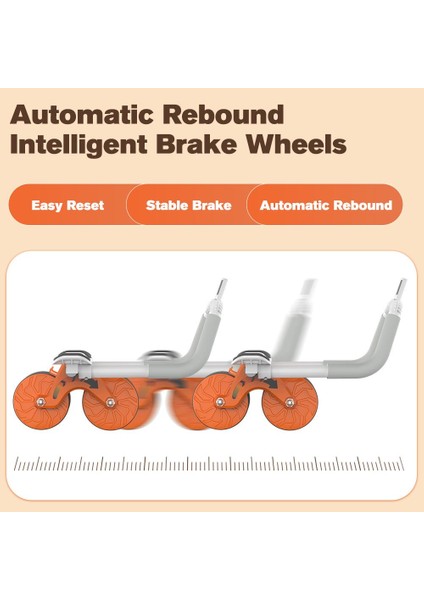 Relife Ab-06 Ab Roller Dirsek Destekli Karın Çalıştırıcı, Otomatik Geri Tepme Özellikli, Diz Matlı Karın Kası Çalıştırıcı, Erkekler ve Kadınlar Için, Karın Kası Antrenmanı, Çift Tekerlekli