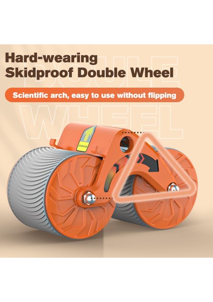 Relife Ab-06 Ab Roller Dirsek Destekli Karın Çalıştırıcı, Otomatik Geri Tepme Özellikli, Diz Matlı Karın Kası Çalıştırıcı, Erkekler ve Kadınlar Için, Karın Kası Antrenmanı, Çift Tekerlekli
