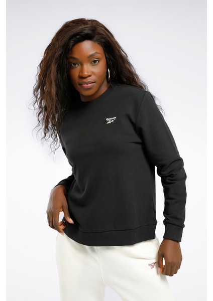 Rı Sl French Terry Siyah Kadın Sweatshirt