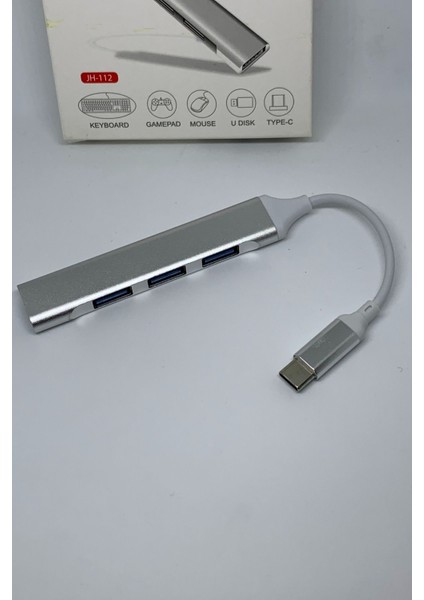 All 4 In 1 Type-C To USB 3.0 Hub Adaptör Çevirici Dönüştürücü Çoğaltıcı