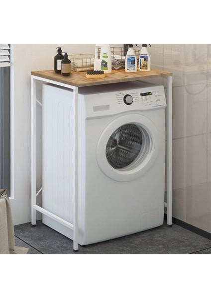 Çamaşır Makinesi Üstü Raf Banyo Rafı Banyo Dolabı 3034