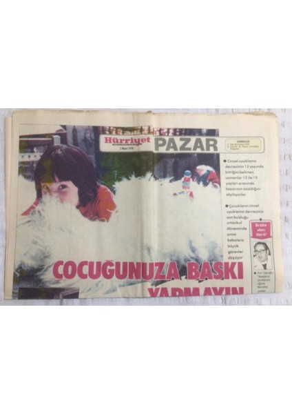 Hürriyet Pazar Eki 2 Mayıs 1976 - Çocuğunuza Baskı Yapmayın - GZ19963