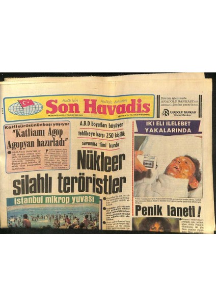 Son Havadis Gazetesi 19 Temmuz 1983 - Raquelin Tek Derdi Çocuk Doğurmak - Istanbul Mikrop Yuvası GZ123935