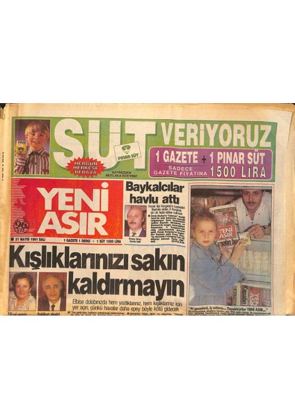 Yeni Asır Gazetesi 21 Mayıs 1991 - Termik Santral 60 Bin Kişiyi Ölüme Sürüklüyor - Baykalcılar Havlu Attı Gz132261