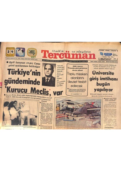 Tercüman Gazetesi 21 Haziran 1981 - Pierre Cardin, Türk Düğününe Katılıp Dansöze Para Yapıştırdı - Türkiyenin Gündeminde Kurucu Meclis Var Gz132521