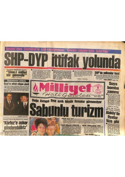 Milliyet Halk Gazetesi 8 Aralık 1990 - Doğu Avrupa Fiyat Kırdı Büyük Firmalar Güvenmiyor Gz96767