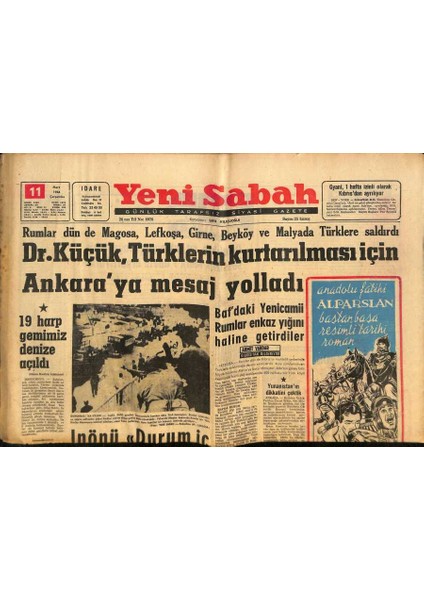 Yeni Sabah - 11 Mart 1964 - Eskişehirde Selden 2 Bine Yakın Ev Yıkıldı - Dalton Kardeşler Istanbulda Gz124138