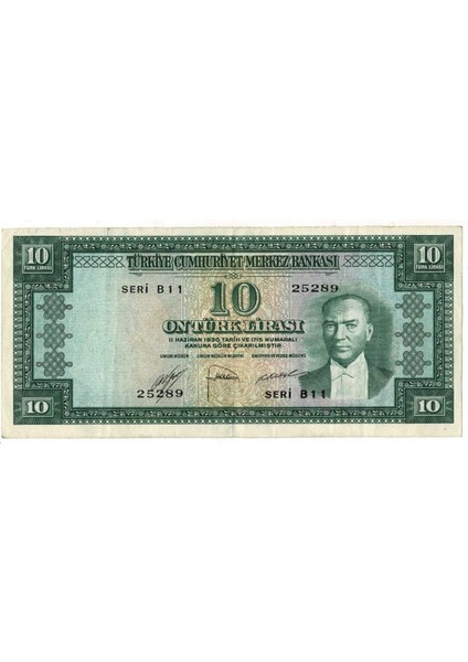 5.emisyon 1. Tertip 10 Türk Lirası Naturelççt TCK9306