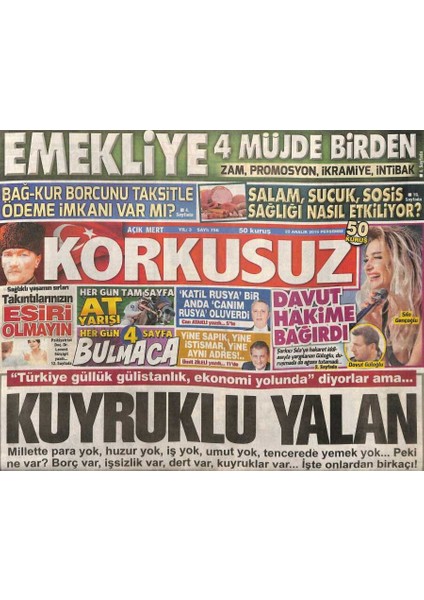 Korkusuz Gazetesi 22 Aralık 2016 - Havai Fişek Faciası - Millet Tek Ses, Tek Yürek Oldu GZ95319