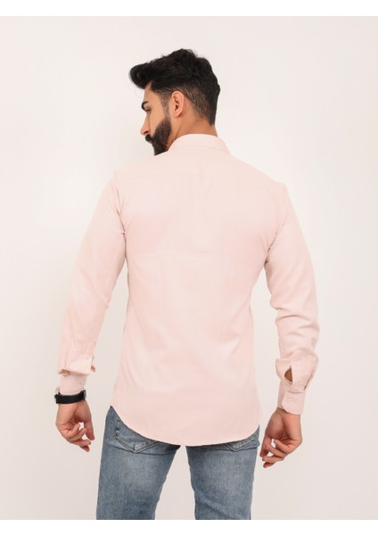 Collection BEJ KAVUNİÇİ PAMUKLU SLİM FİT DÖRT MEVSİM HEDİYE KUTULU UZUN KOLLU KLASİK ERKEK GÖMLEK