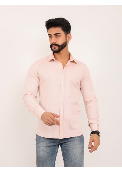 Collection BEJ KAVUNİÇİ PAMUKLU SLİM FİT DÖRT MEVSİM HEDİYE KUTULU UZUN KOLLU KLASİK ERKEK GÖMLEK