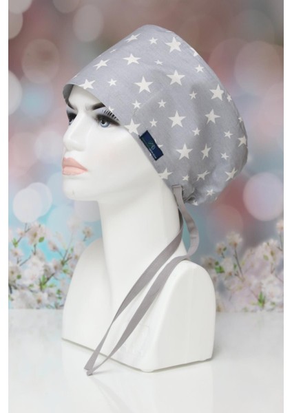 Standart Beden Gri Yıldızlar Cerrahi Bone Doktor Hemşire Sağlıkçı Hastane Bonesi fiyatları