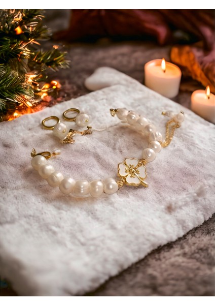 Özel Gerçek inci bileklik Tatlı su incisi bileklik Altın incili bileklik indirimleri