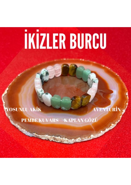Ikizler Burcu Doğal Taş Roleks Bileklik