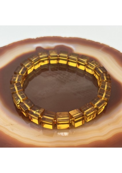 Kehribar Bileklik Küp Kesim Elastik Misinalı fiyatları