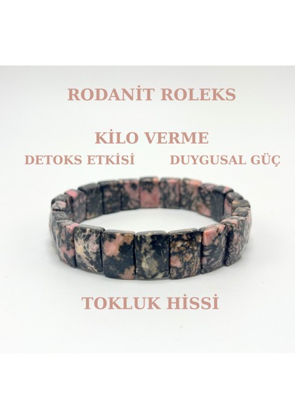 Rodanit Doğal Taş Roleks Bileklik