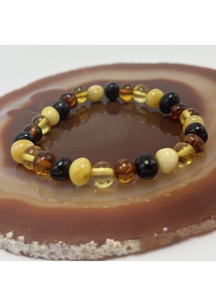 Kehribar Bileklik Natural Kesim Elastik Misinalı fiyatları