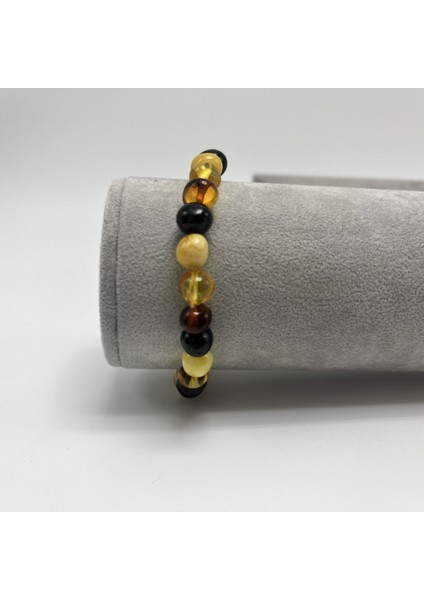 Kehribar Bileklik Natural Kesim Elastik Misinalı modelleri