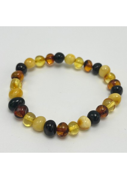 Kehribar Bileklik Natural Kesim Elastik Misinalı fırsatları