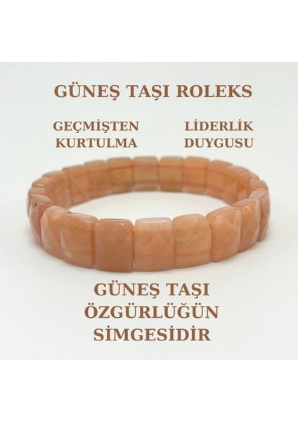 Güneş Taşı Doğal Taş Roleks Bileklik