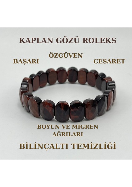 Kırmızı Kaplan Gözü Doğal Taş Roleks Bileklik fiyatları