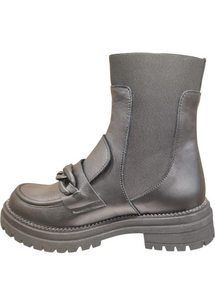 5285 Topuklu Tokalı Deri Maskülen Kadın Bot fiyatları