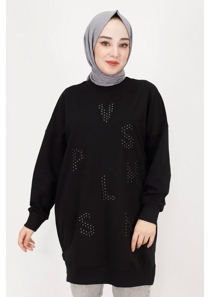 10347 2 Ip Taş Baskılı Sweatshirt