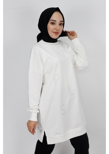 10347 2 Ip Taş Baskılı Sweatshirt fiyatları