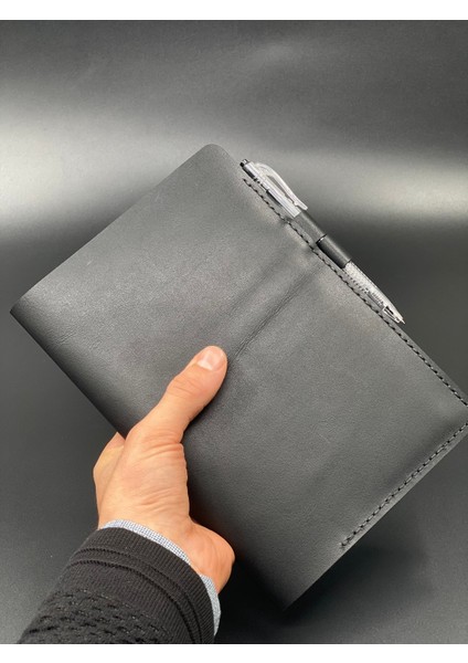 A5 Not Defteri Organizer Hakiki Deri Defter Kabı El Yapımı Defter