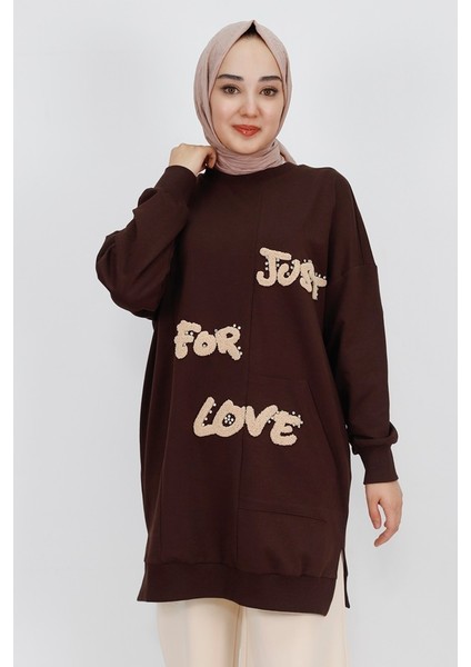 10336 Önü Tüy Baskılı 2 Ip Sweatshirt fiyatları