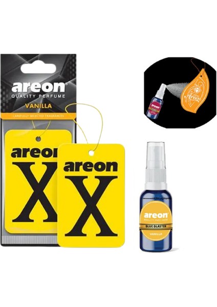 Blue Blaster 30ML Sprey Vanılla + Areon x Vanılla Oto Kokusu