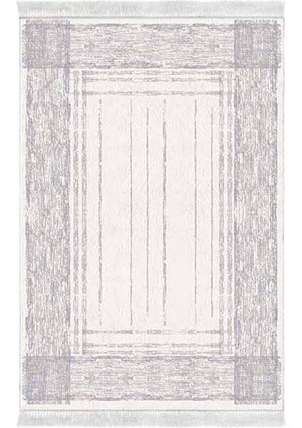 Dijital 2'li Banyo Paspas Takımı Trend Keçe Kaymaz Taban Saçaklı Modern Rana Mavi fiyatları