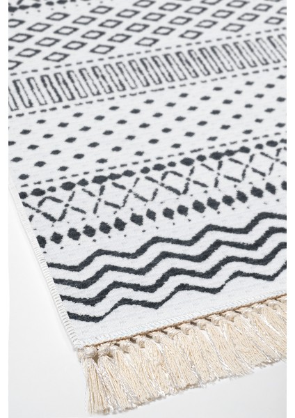 Dijital 2'li Banyo Paspas Takımı Yıldız Deri Kaymaz Taban Saçaklı Iskandinav Cade Lacivert fırsatları