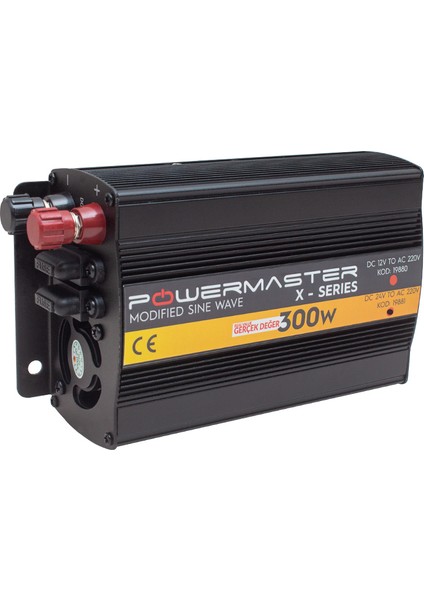 Powermaster 24-220V 24 Volt 300 Waat Modified Sınus Inverter PWR300-24V 24 Volt 220 Volt Dönüştürücü Çevirici