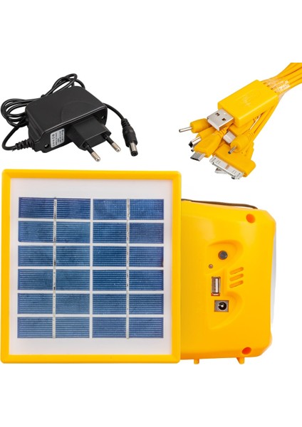 Powermaster PM-33399 Taşınabilir Şarjlı Solar Işıldak Aydınlatma Seti Kamp Aydınlatması Işıldak El Feneri