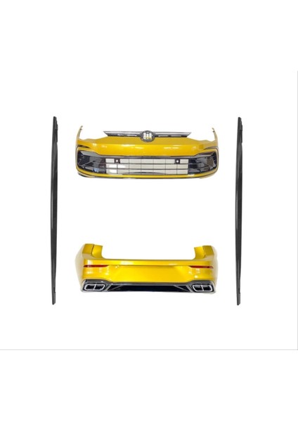 Vw golf 8 rline body kit tampon ve panjur seti full 2021+