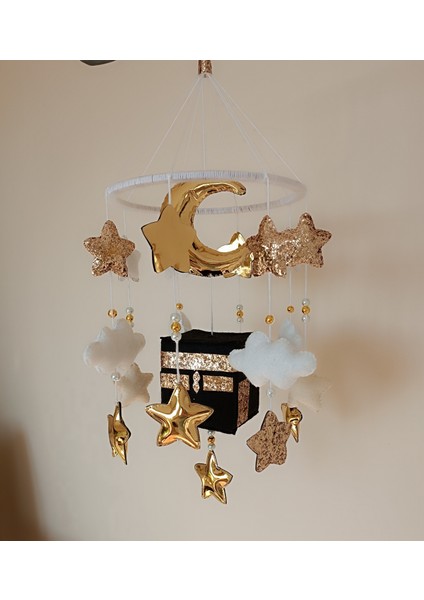 Kabe Islam Temalı Kiz ve Erkek Bebek Beşik Süsü Dönence fiyatları