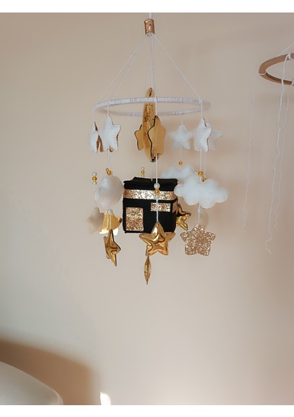 Kabe Islam Temalı Kiz ve Erkek Bebek Beşik Süsü Dönence