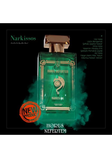 Narkissos Edp 100 ml Afrodizyak Unisex Kadın Erkek Parfüm Hediye Yılbaşı Edp Oud Afro Etkili Erkek Kadın Parfüm