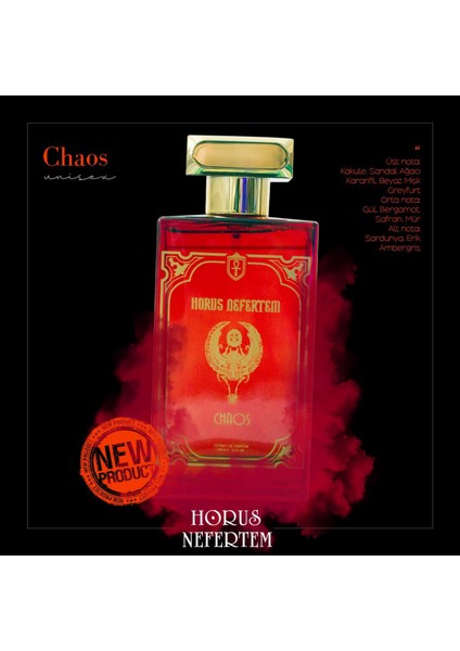 Chaos Edp 100 ml Afrodizyak Unisex Kadın Erkek Parfüm Hediye Yılbaşı Edp Oud Afro Etkili Erkek Kadın Parfüm Aşk