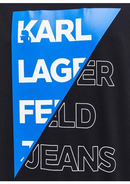 Bisiklet Yaka Siyah Erkek T-Shirt 236D1702_KLJ Relaxed Cut Logo Tee