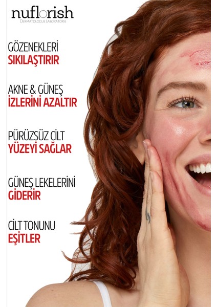 Yüksek Eksfoliasyon Sağlayan Yenileyici Red Peeling Serum Anti Aging Vegan Aha 10% Bha 10% 30 ml