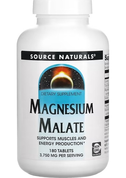 Magnesium Malate 3,750 mg 180 Tablet (1,250 mg)